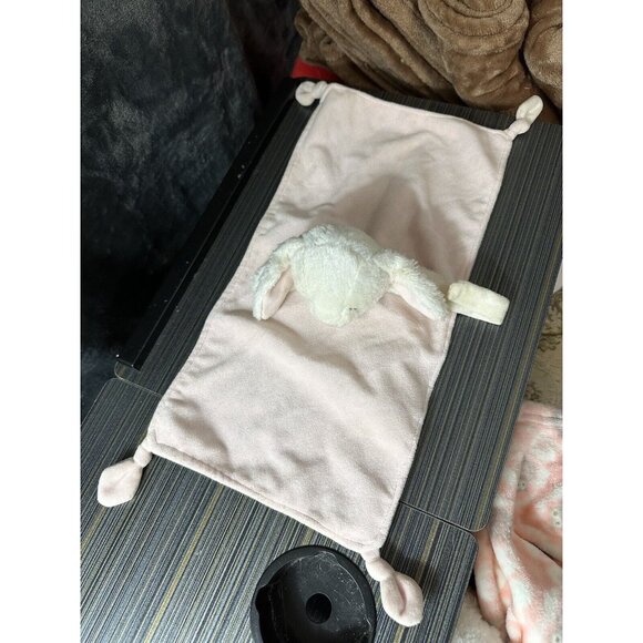 '14 Carters Pink Bunny Rabbit Long Lovey Velvet Knotted Security Blanket L31474H - Picture 12 of 16